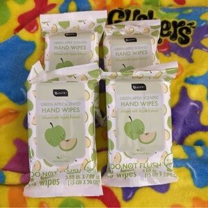 NIP Green Apple Scented Hand Wipes (Lot of 4)